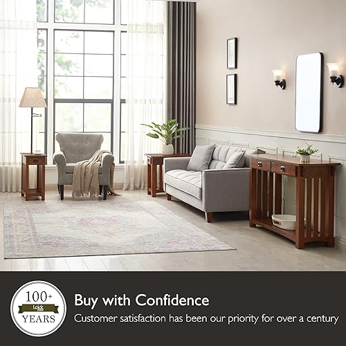 Vista 30 de Leick Home Beckett 24032 Beckett - Soporte de pasillo con estante para sala de estar, pasillo, entrada, antracita/peltre