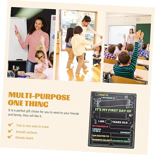Miniatura 3 de VILLCASE Tabletas de escritura para niños de jardín de infantes, 2 unidades, tablero de mensajes de densidad para niños, calendario magnético,