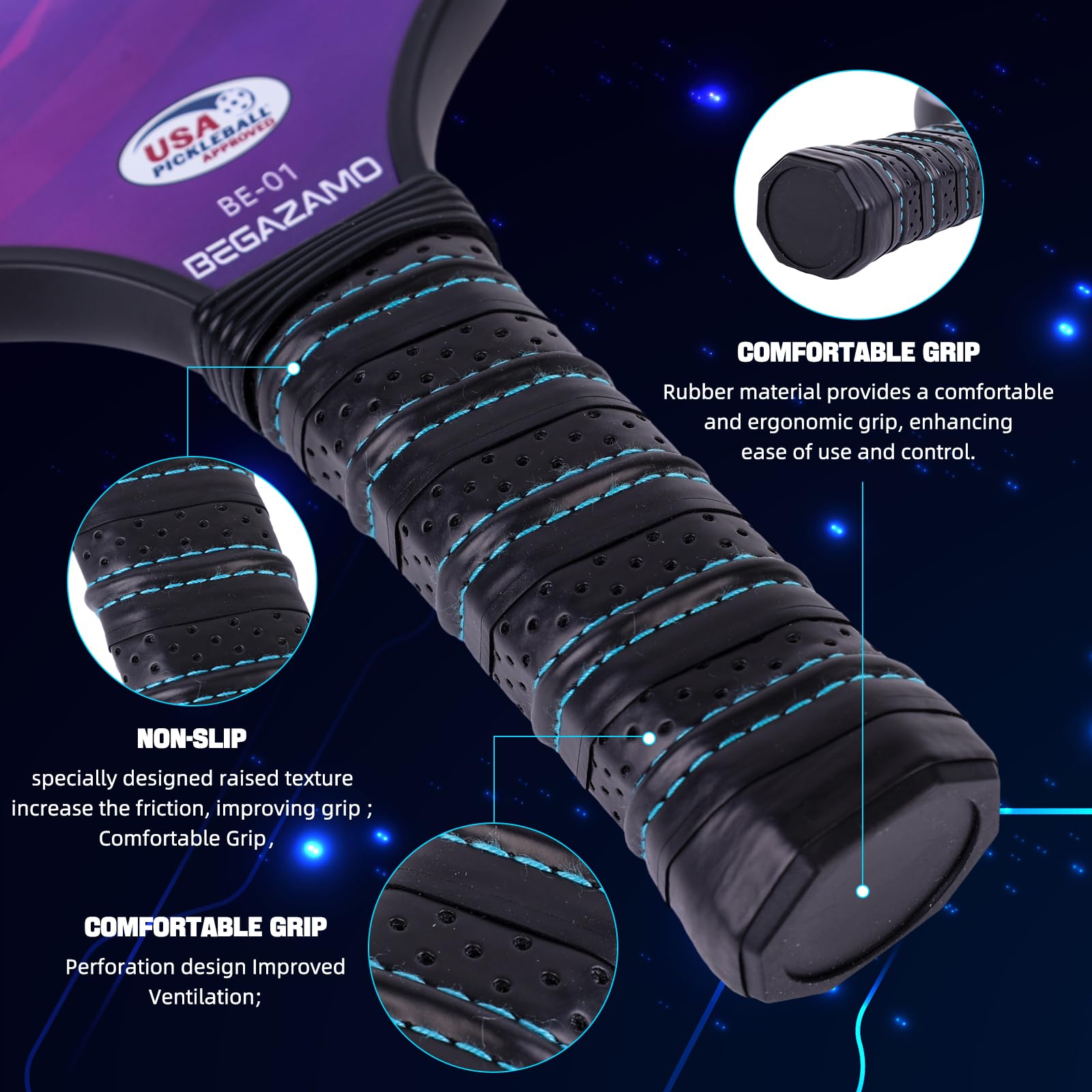 Amazon | ピックルボールパドル、USAPA承認ピックルボールパドル2個