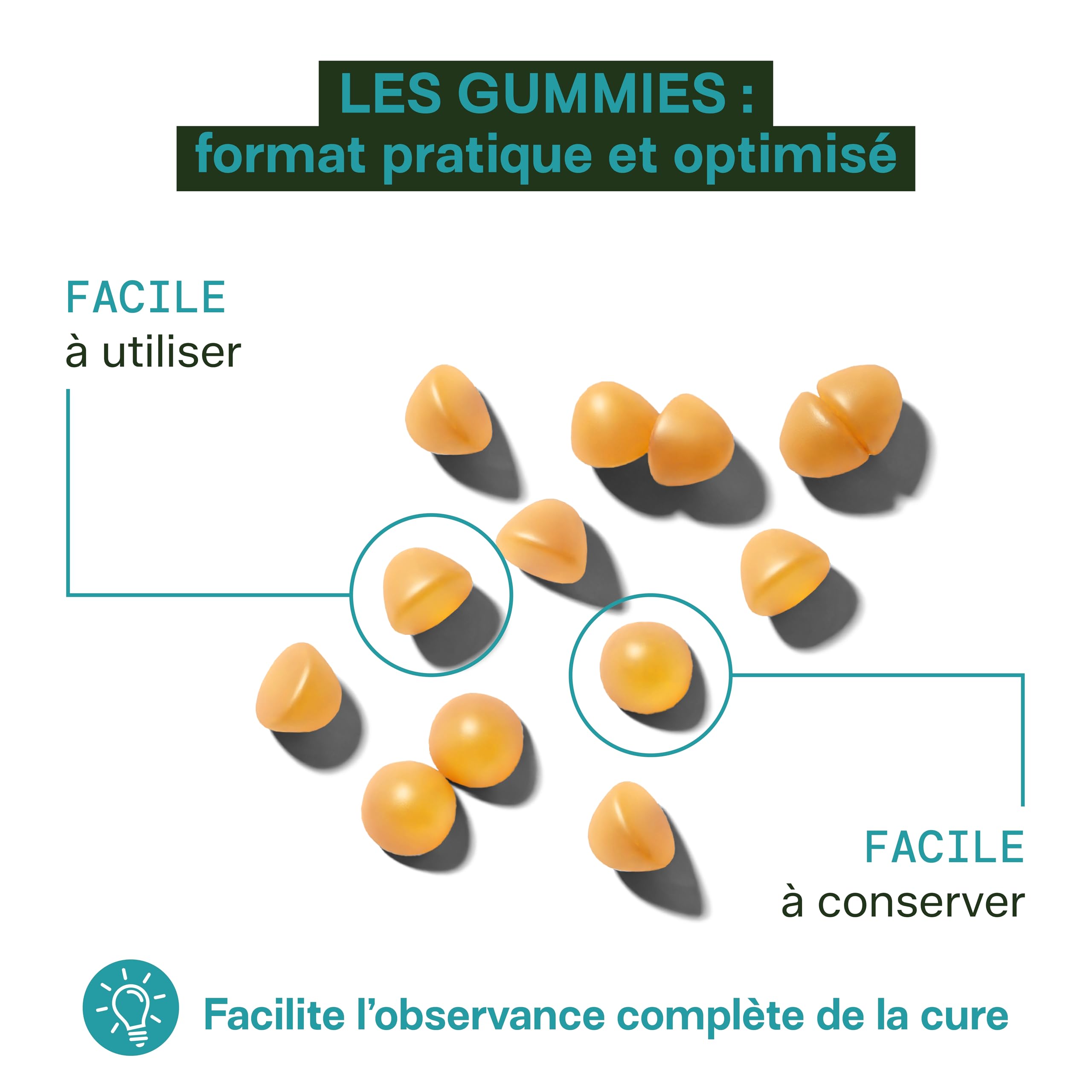 Mium Lab - Anti-Stress, Réduit la Fatigue Physique et Mentale - Équilibre nerveux - GABA + Plantes Adaptogènes (Aubépine & Rhodiola) + Vitamine B6 - Goût Pomme - Cure 21 jours - Fabriqué en France
