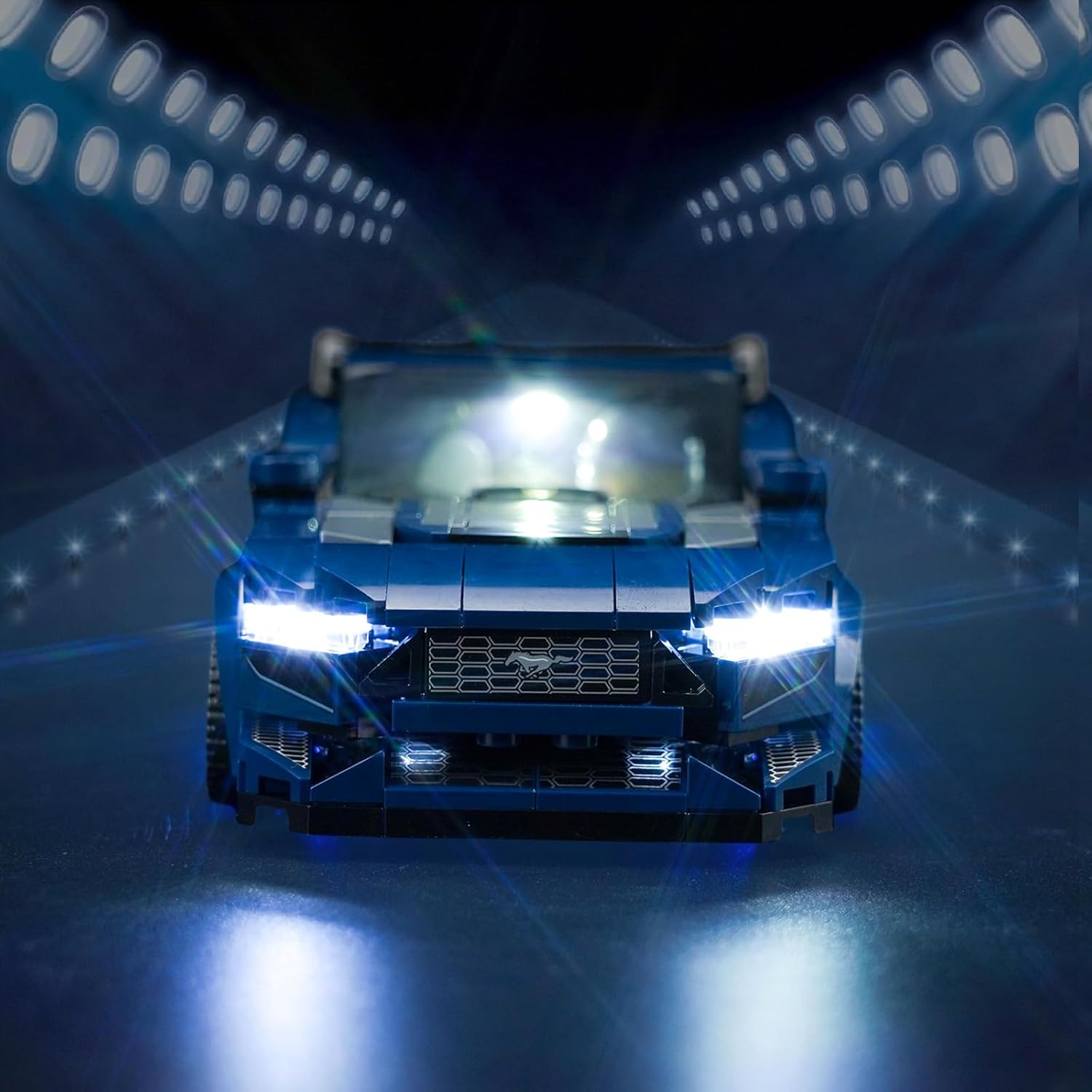 BrickBling LED Lighting Only, Compatible with Lego Speed Champions Ford Mustang Dark Horse Sports Car; Creative Light kit Compatible with Lego Ford Mustang; Light up 76920-Not Come with Model