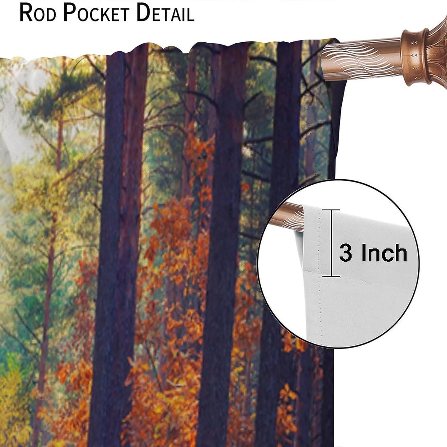 Fantasy Waterfall Blackout Curtains for Bedroom,Mystic Fantasy Nature Forest Trees Beautiful Swan Lake Landscape Window Drapes Print for Boys Girls Living Room 42x45in