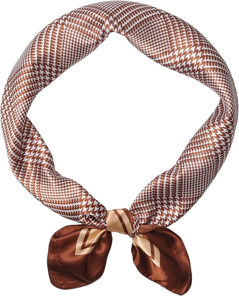 Lourny Bandanas for Men 35" Silk Scarf – Mens Accessories Satin Neck Scarf | Silk-Like Feel for Fashion Square Head Scarf Western Cowboy Style Neckerchief Ideal for office wear, travel, gifts for men