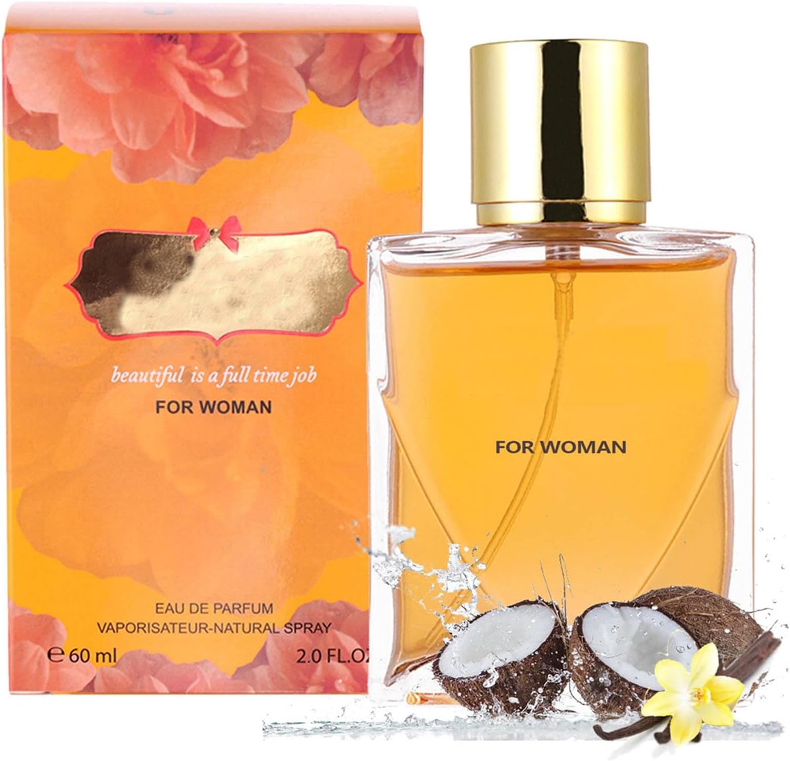 Coconut Sunshine Fragrance Spray,Coconut Sunshine for Women Perfume,Women'S Vanilla Flavor Fragrance,Refreshing Long Lasting Fragrance (1pc)