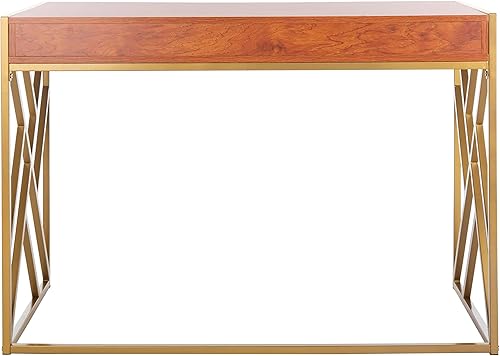 Miniatura 9 de Safavieh Escritorio moderno Elaine de oficina en casa con 1 cajón negro y dorado