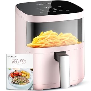 Air Fryer, Beelicious 8-In-One Smart Compact 4QT Air Fryers, with Viewing Window, Shake Reminder, 450°F Digital Airfryer with Flavor-Lock Tech, Dishwasher-Safe & Nonstick, Fit for 1-3 People, Pink - Amazon product rated Grade B