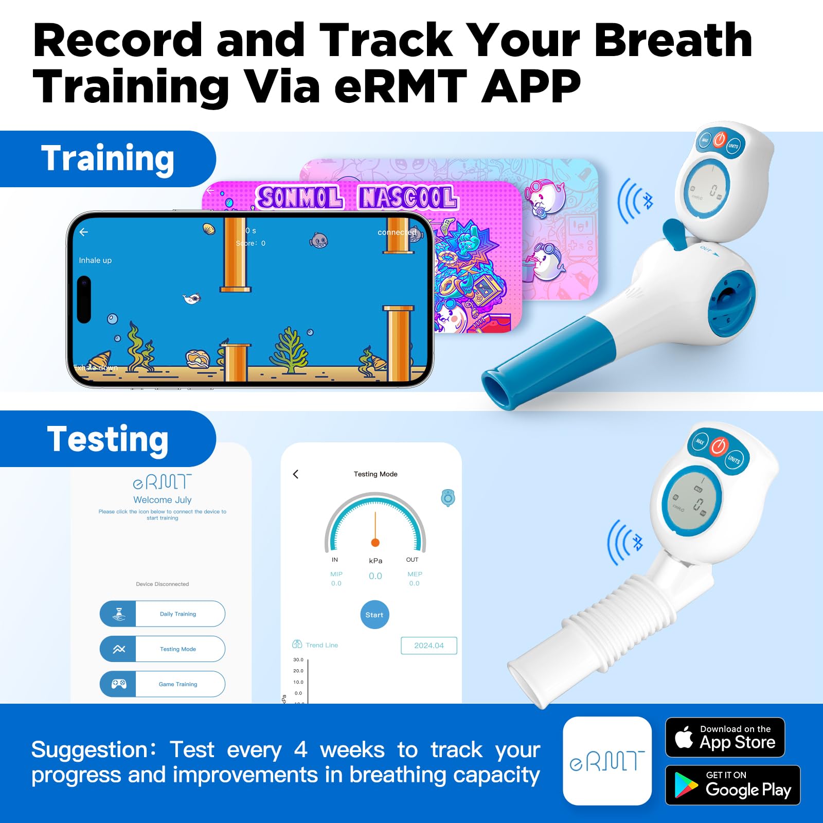 Digital Breathing Exercise Device For Lungs Lung Trainer For Respiratory  Muscle Training Breathing Trainer For Better Breath Lung Exerciser Device 
