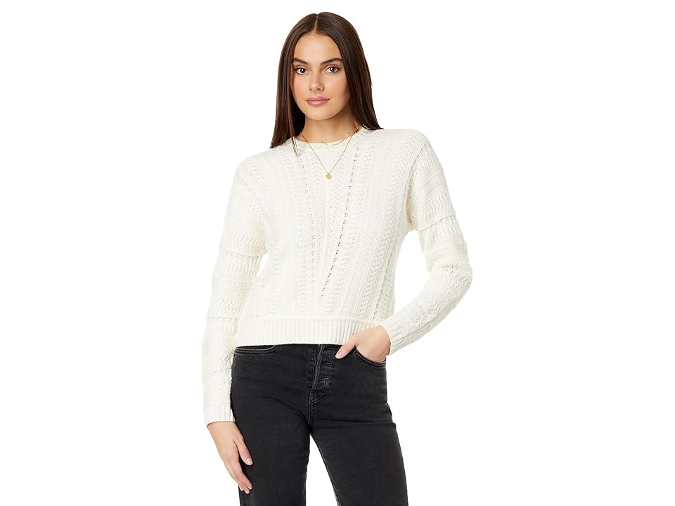 Splendid Daria Crew Sweater (Snow Heather) Women's Sweater