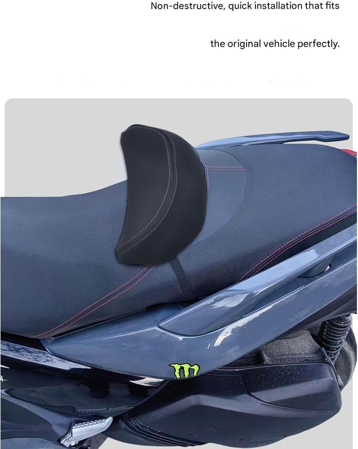 Rear Seat Backrest Attachment Lumbar Pillow for Motorcycle Providing Comfort on Extended Journeys Motorcycle Rear Backrest
