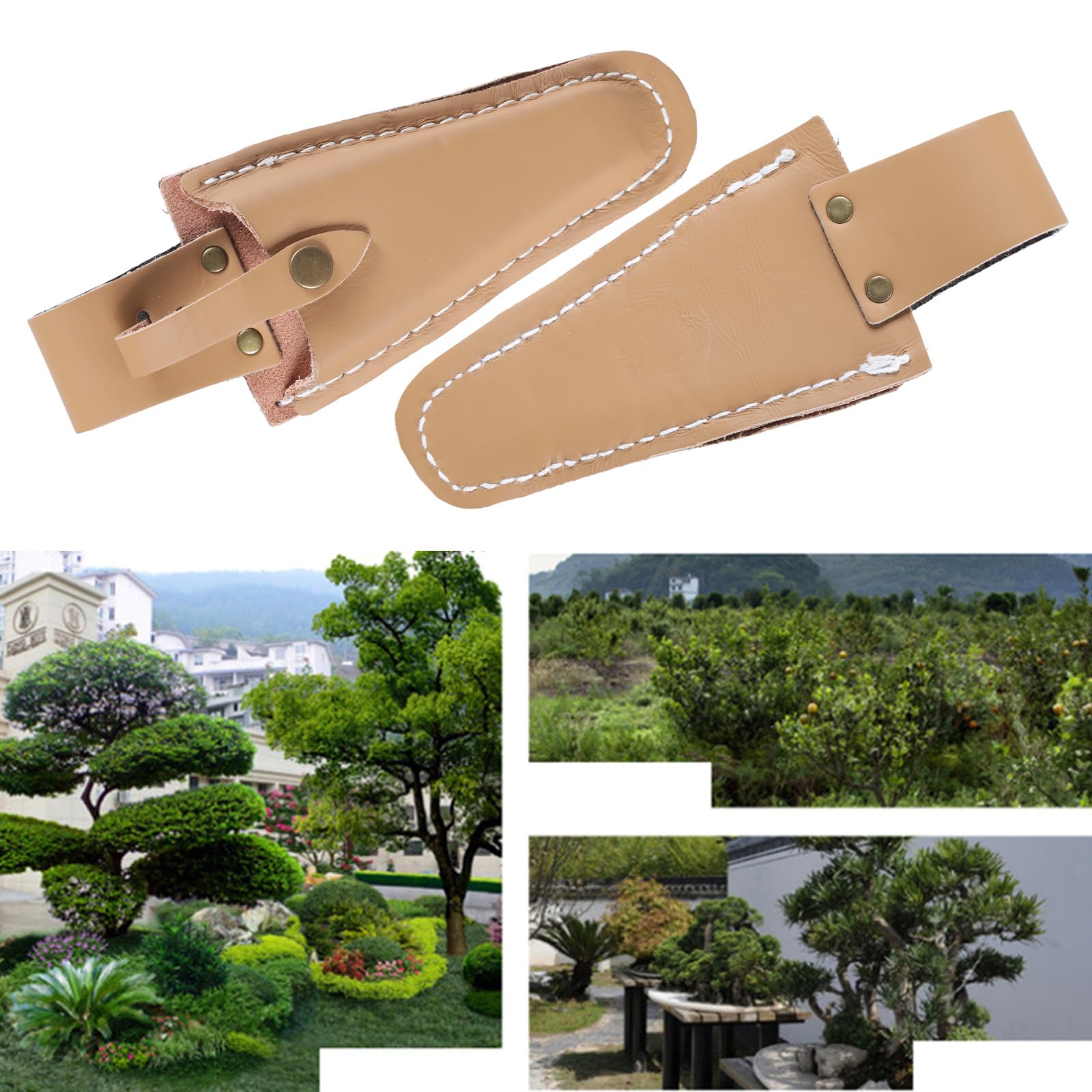 Locking Leather-Sheath For Pruning Shears Precision-Stitching Leather-Shears Long-Term Use Shears Storage Holder