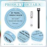 PLIGREAT 2 Pack Please Don't Touch or Kiss Baby Sign Baby Shower Gifts Stop Touching Baby Sign Hang Tags for Newborn Baby Girls Boys Preemies Stroller Baby Carrier Car Seat No Touching Baby Signage