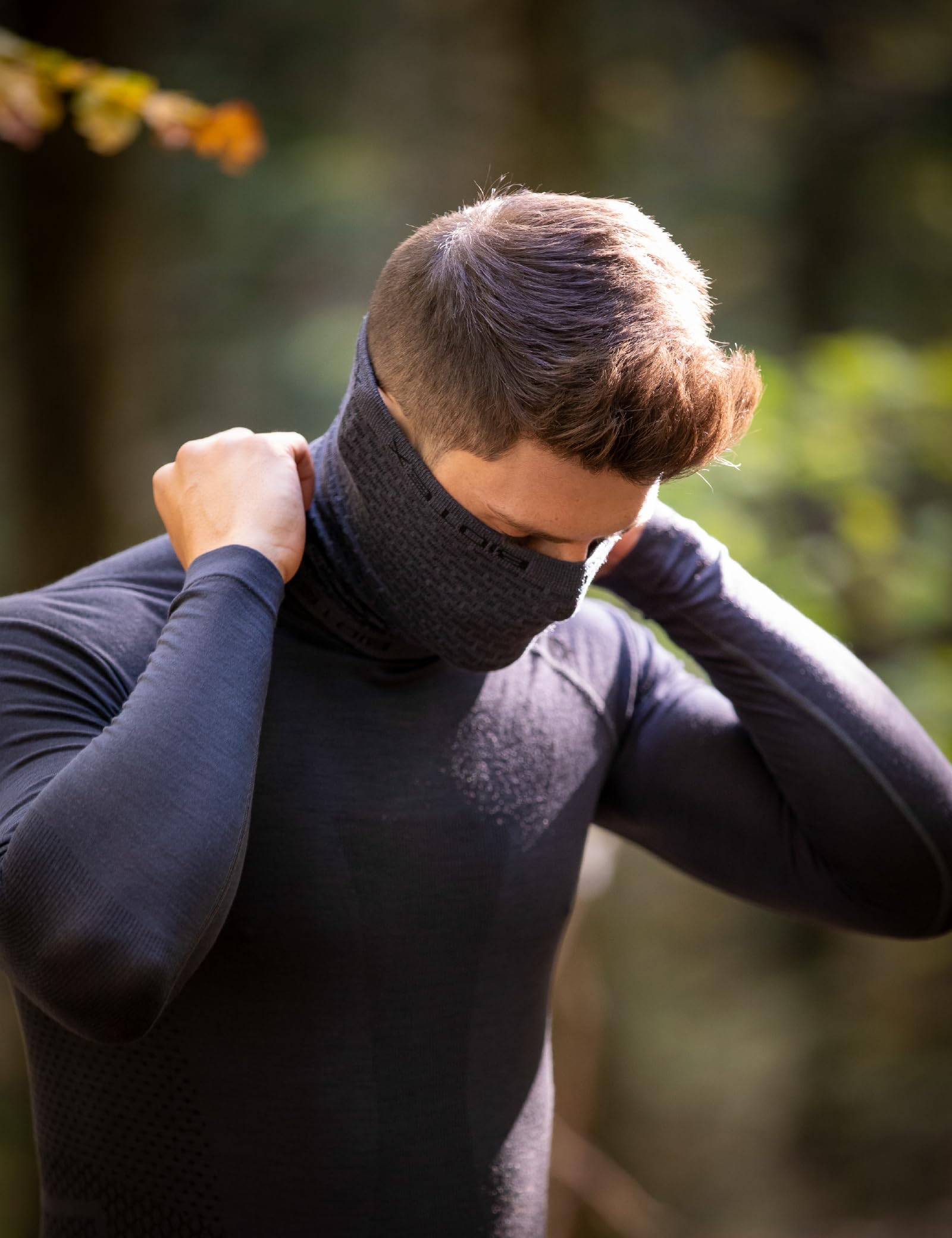 BIOTEX Tubulaire mérinos multifonction thermique en laine, idéal pour l'hiver, cache-cou pour tous les sports, sous-vêtements techniques sportifs
