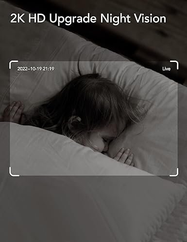 Miniatura 3 de Nooie Monitor de bebé con cámara y audio visión nocturna 1080P detección de movimiento y sonido cámara de seguridad WiFi 24G para bebé niñera