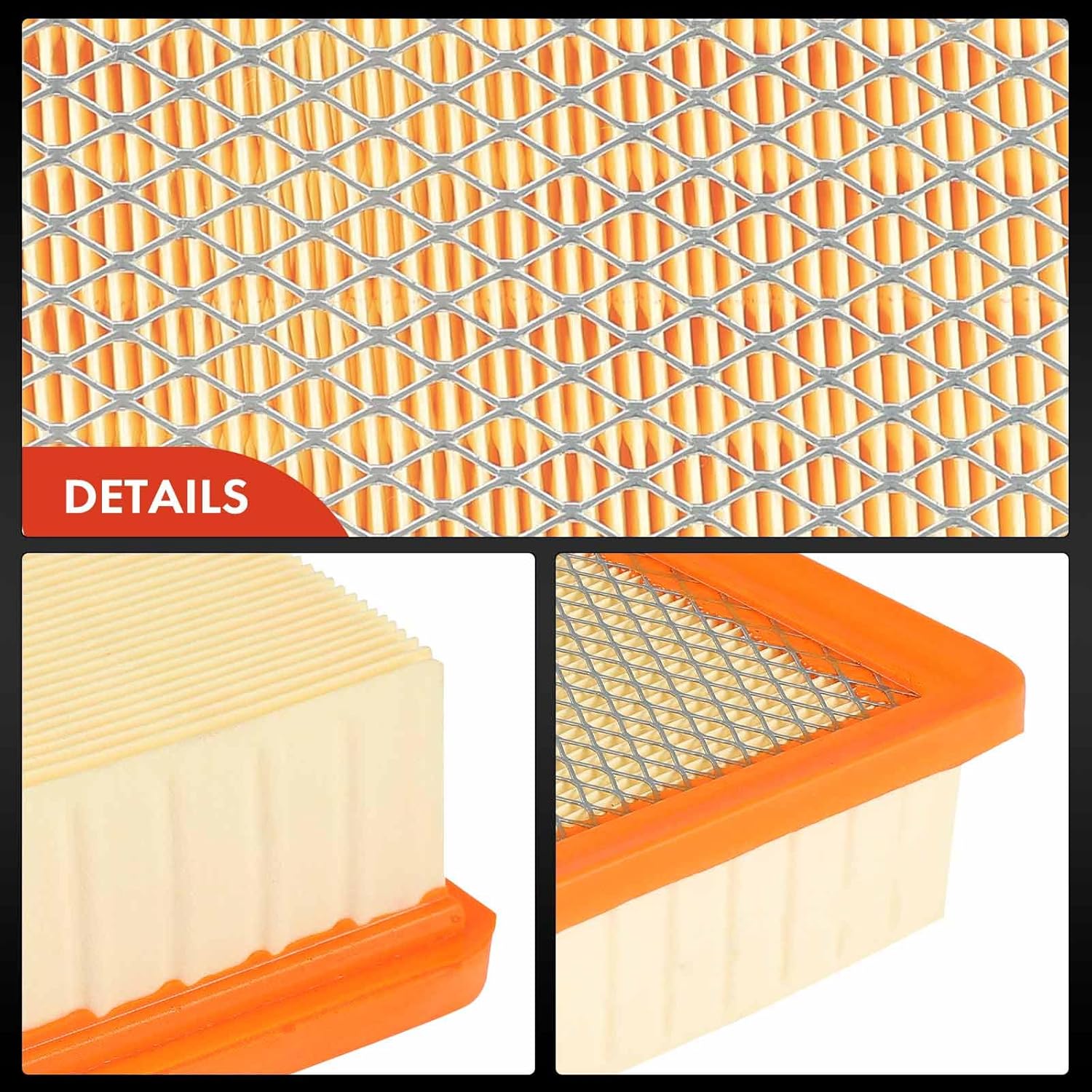 A-Premium 2-PC Engine Air Filter Compatible with Cadillac CTS 2008-2014, 3.0L 3.6L 6.2L