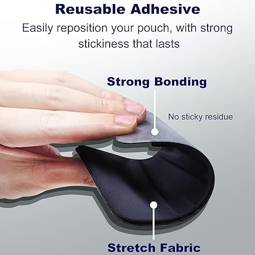 Miniatura 4 de Soporte de disco duro de 2 bolsillos para laptop, organizador de disco duro externo portátil con adhesivo reutilizable para SSD SanDisk, Samsung T7,