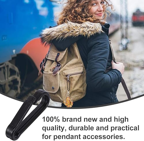 Miniatura 7 de EXCEART 130 ganchos de resorte de plástico, ganchos de clip de plástico para cordón de plástico, cierre de langosta de plástico para cubierta