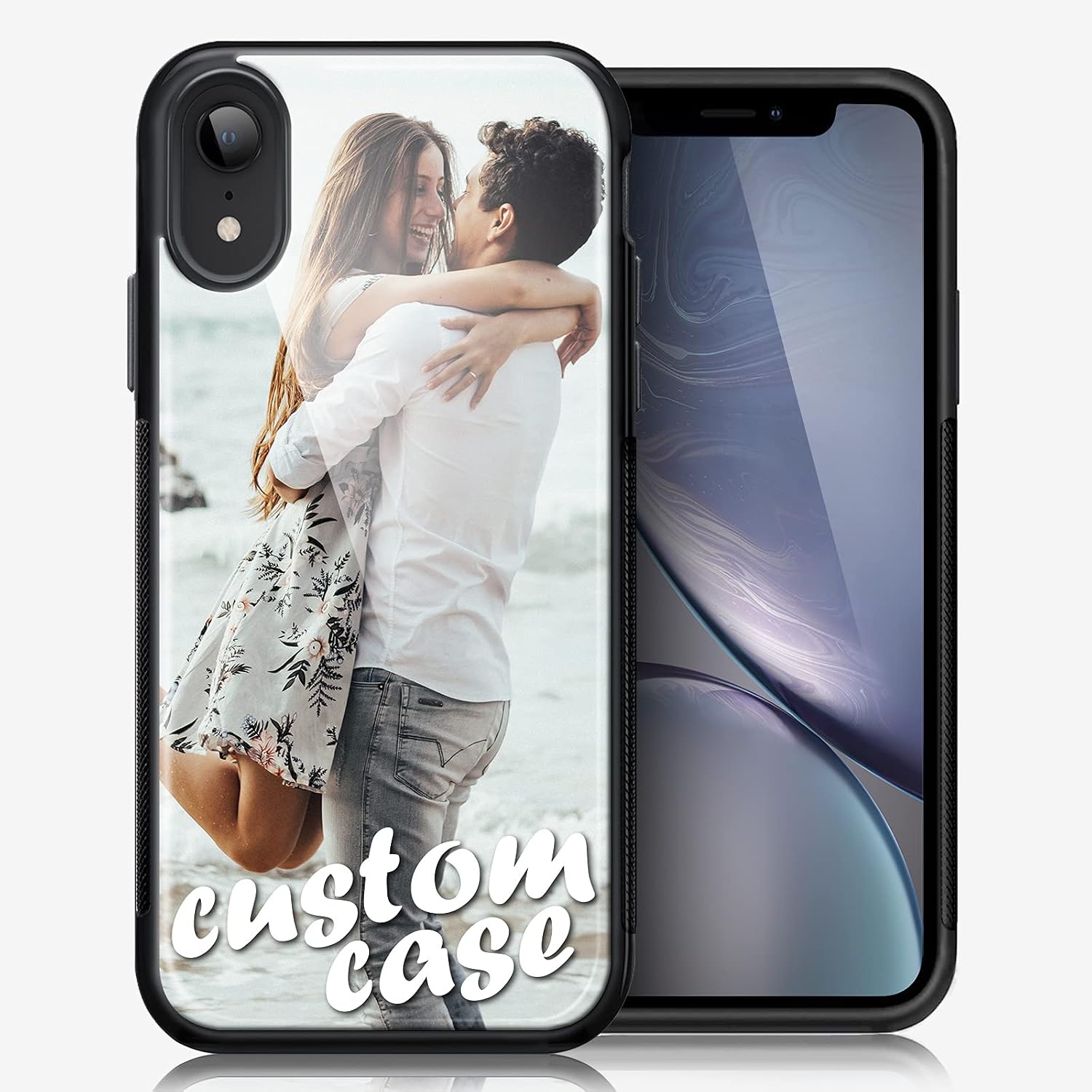 Customized Case for iPhone Xr Personalized Custom Picture Phone Case Customizable Slim Soft and Hard Tire Shockproof Protective Phone Cover Case Make Your Own Phone Case (iPhone Xr)