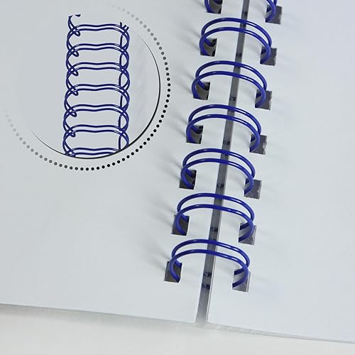 Miniatura 5 de RAYSON Espejos de encuadernación de alambre de doble bucle, 38 pulgadas, 21 agujeros, paso 21, capacidad de encuadernación de 15 a 50 hojas, tamaño