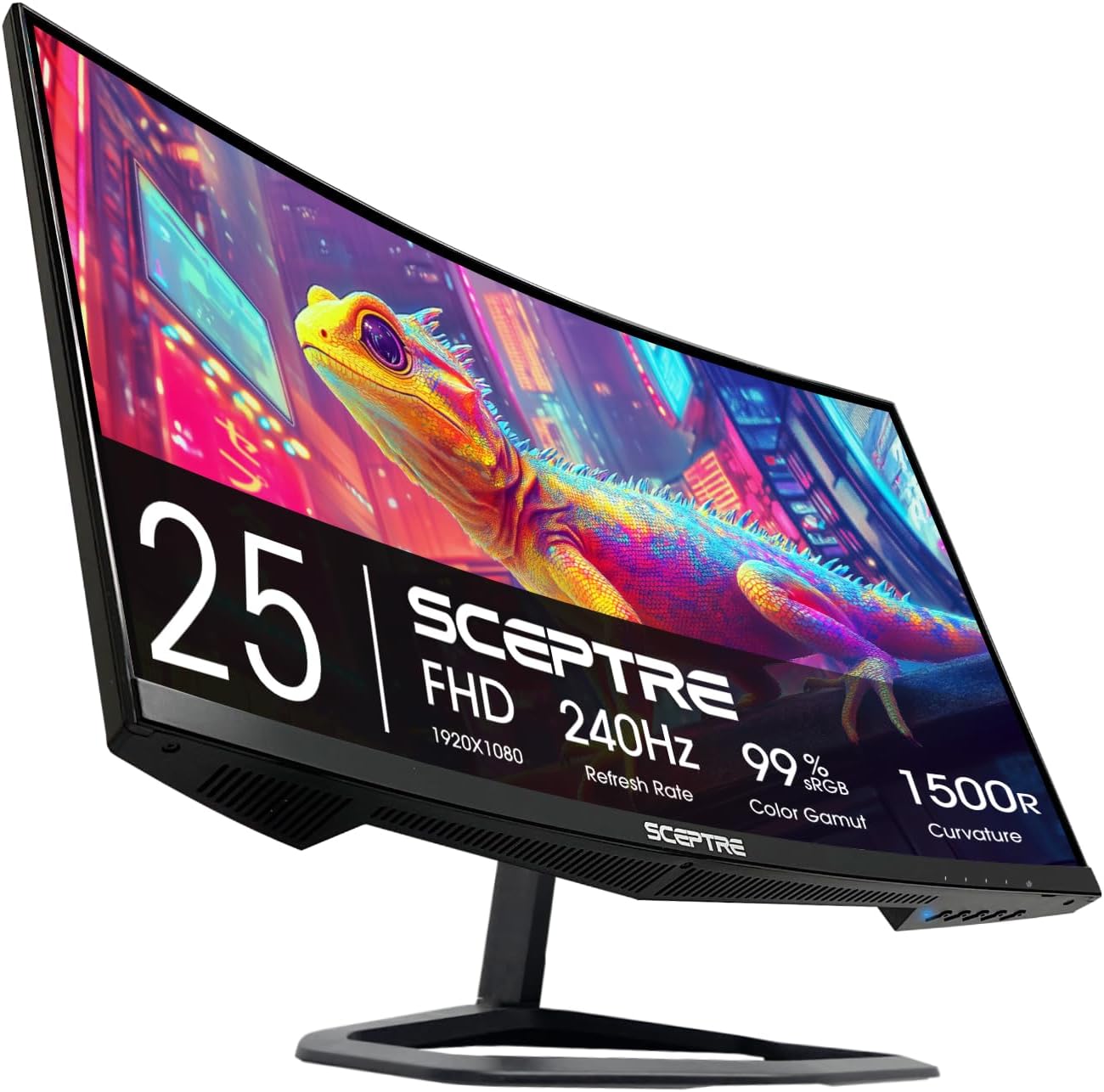 Sceptre New Curved 24.5-inch Gaming Monitor up to 240Hz 1080p R1500 1ms DisplayPort x2 HDMI x2 Blue Light Shift Build-in Speakers