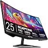 Monitor curvo Sceptre Prime Gaming de 24.5 pulgadas hasta 240Hz 1080p R1500 1ms DisplayPort x2 HDMI x2 Blue Light Shift, parlantes integrados, negro máquina 2025 (serie C255B-FWT240) 1