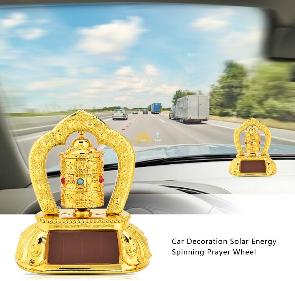 Amazon Co Jp Aramox 仏教置物 ソーラーマニ車 車内置物 風水 開運置物 転経輪 転経器 仏教 カーアクセサリー 徳貯まる 太陽光で 動く ホーム キッチン