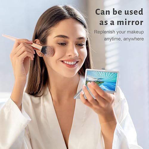 Miniatura 6 de Rouidr Titular de la tarjeta de visita, Caja de la tarjeta de visita pequeña, Organizador de tarjetas de visita de metal delgado, Cartera del