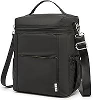 Vista 22 de NOL Natural Organic Lifestyle Bolsas de almuerzo aisladas para mujeres Bolsa refrigeradora Nailon ligero impermeable Lonchera para el trabajo