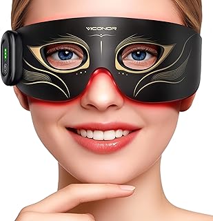 Viconor Red Light Therapy for Eyes, No Light Leakage Under Eye Red Light Therapy, 630nm Red Light & 850nm Infrared Red Light Therapy Device, Revital Eyes Red Light Therapy with Rechargeable Remote