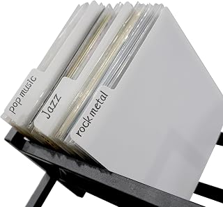 sdroceRyaM 7 Inches Vinyl Record Dividers 30pcs Hard PP Material Category Tab Double-Side Plastic Record Guides for EP, Album Crate, Bookshelf Organizer,White