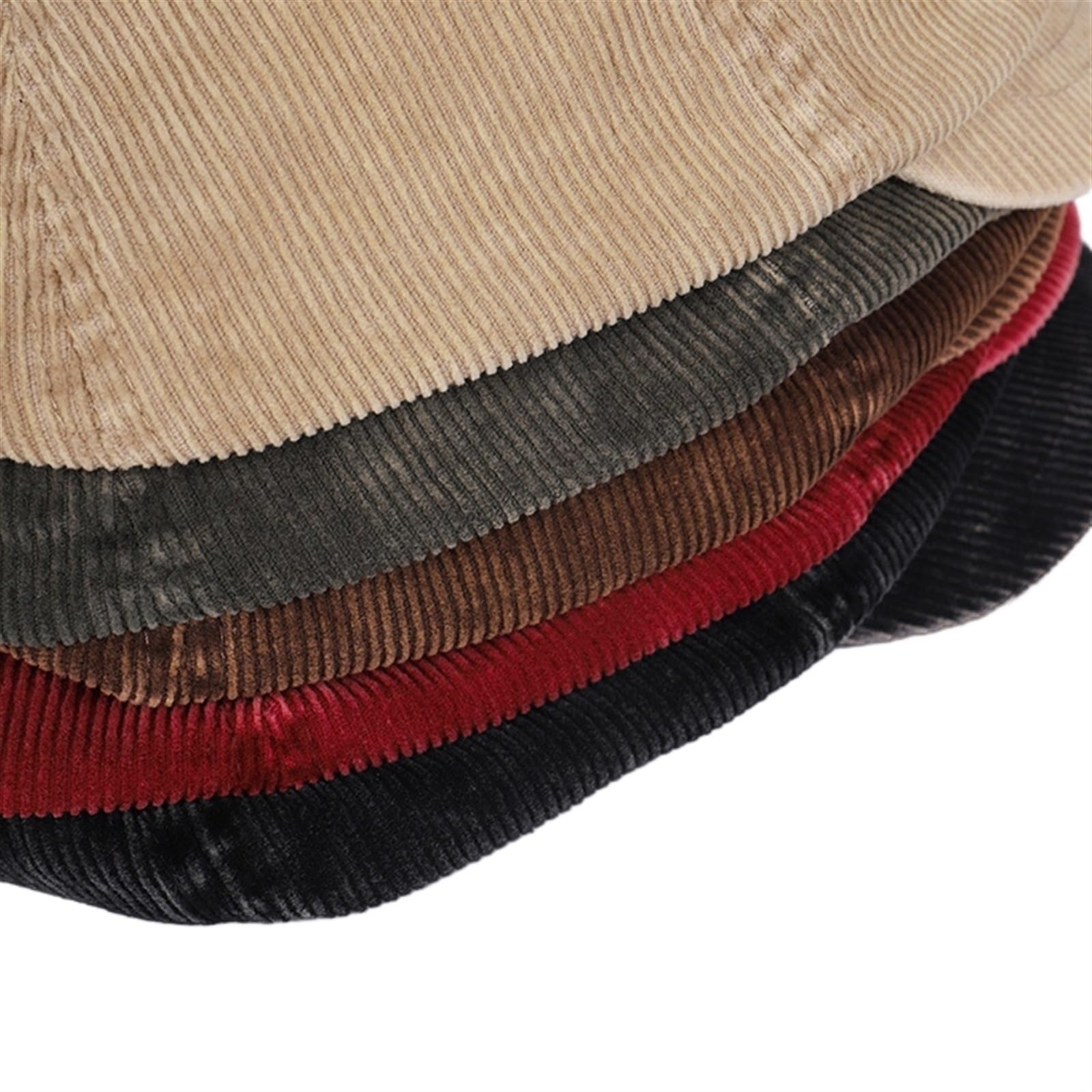 Casquette Gavroche en Velours Côtelé for Hommes/Femmes Vintage Unisexe Paperboy Peintre Béret Casquette Slouchy Béret Casquette Gavroche Chapeau(Retro Red)