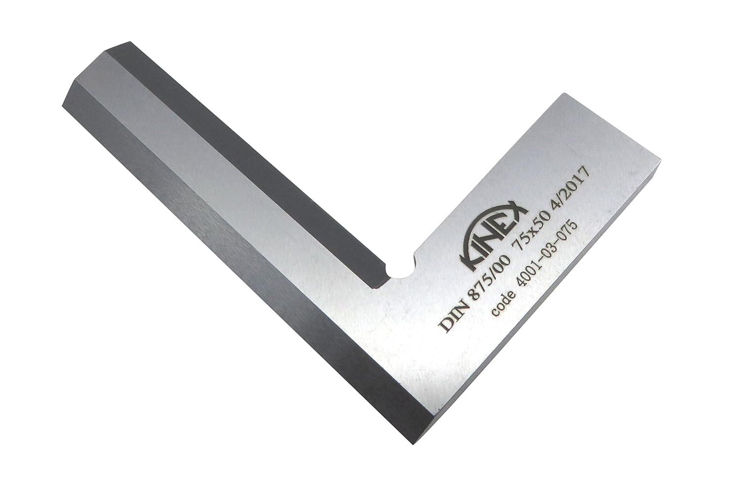 Kinex 4001-03-075 Machinist Knife Edge Solid Inspection Square 3 x 2 x .225 Inches Thick (75 mm x 50 mm) DIN 875/00 (Square w/in 3 microns or 0.0001 Inches)