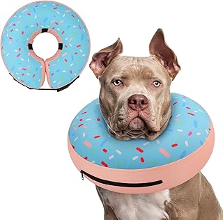Supet Inflatable Dog Cone Collar Alternative After Surgery, Dog Neck Donut Collar Recovery E Collar for Neuter, Soft Pet C...