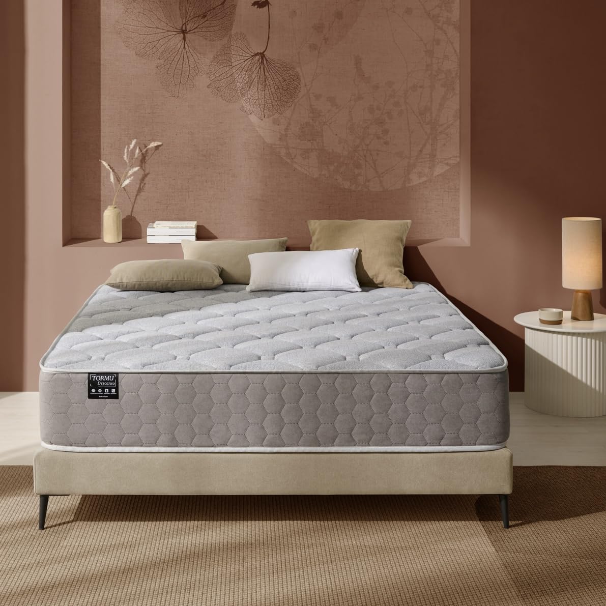 Materasso Matrimoniale 200x200 Premium Rigido Memory Foam Ortopedico 7 Zone – 28 cm Spessore Alto – Alta Durata – Sollievo dal Mal di Schiena – Antiacaro & Ipoallergenico – Certificato OEKO-TEX.