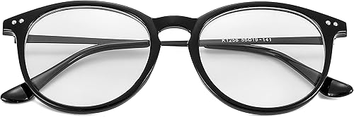 Miniatura 4 de Gafas de luz azul para mujeres y hombres, gafas falsas con marco de plástico redondo retro