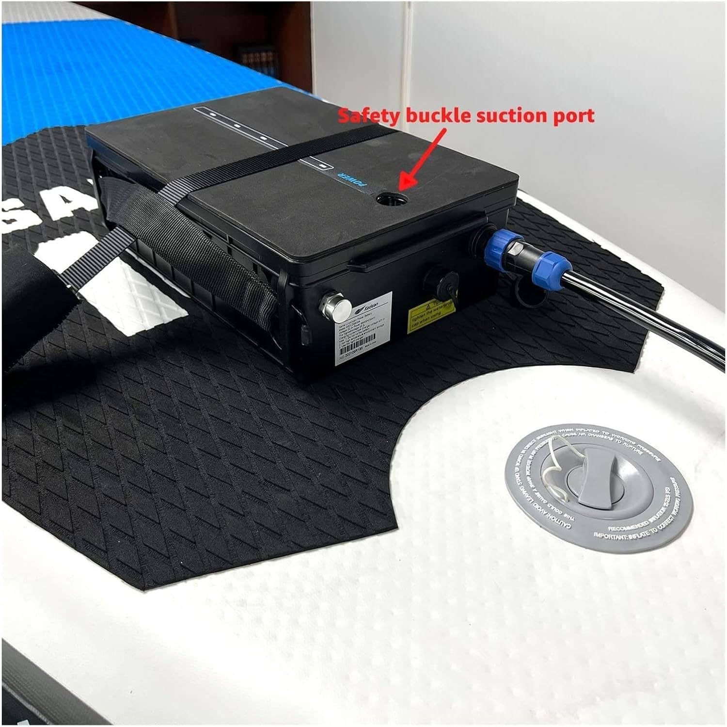 Motor eléctrico de tabla de remo, potente motor de empuje de 600 W para tablas de remo de pie, incluye caja de batería para pesca y surf