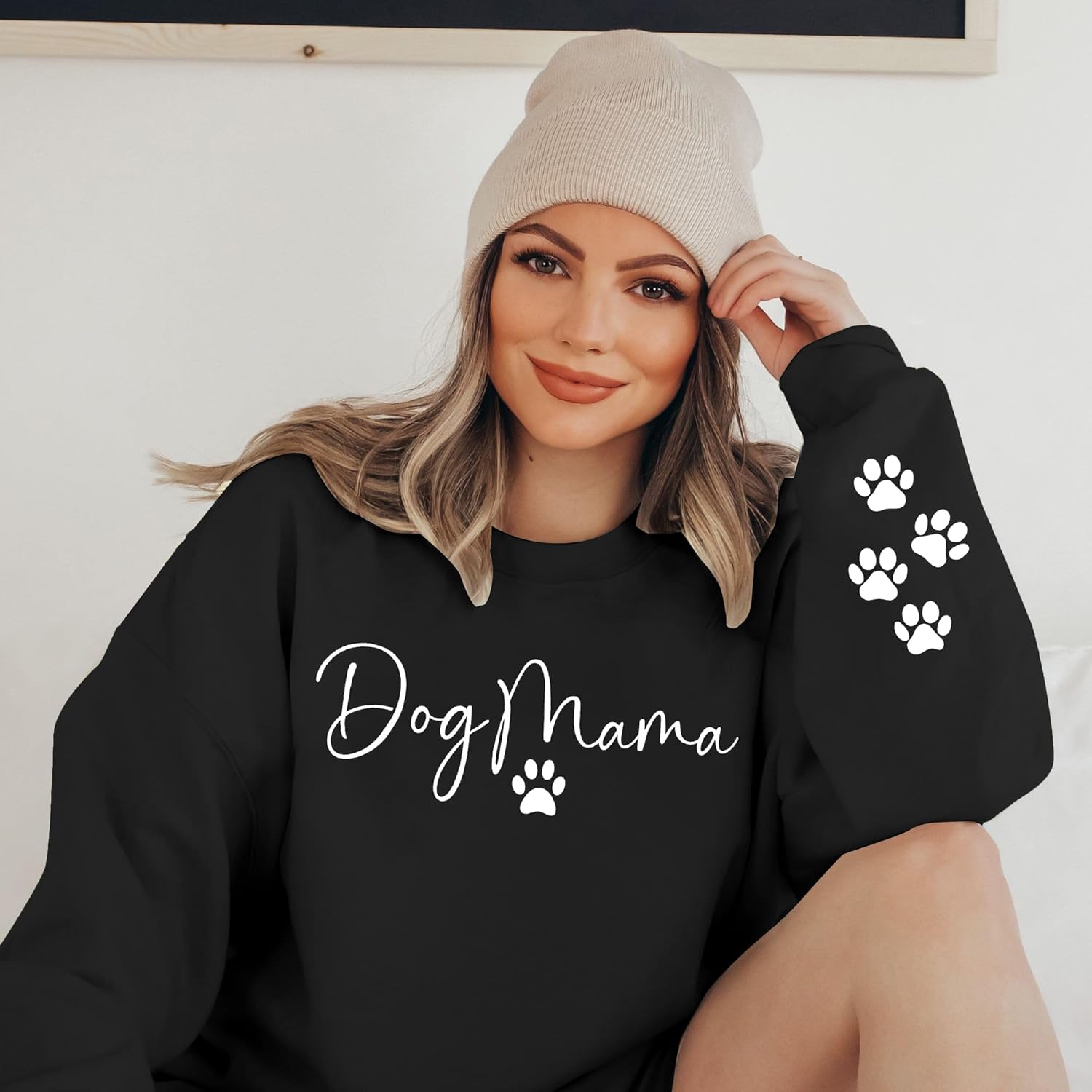 KNEYATTA Dog Mom Sweatshirt Women Dog Lover Sweatshirt Funny Graphic Fall Sweatshirts Mam Pullover Tops - Image 3