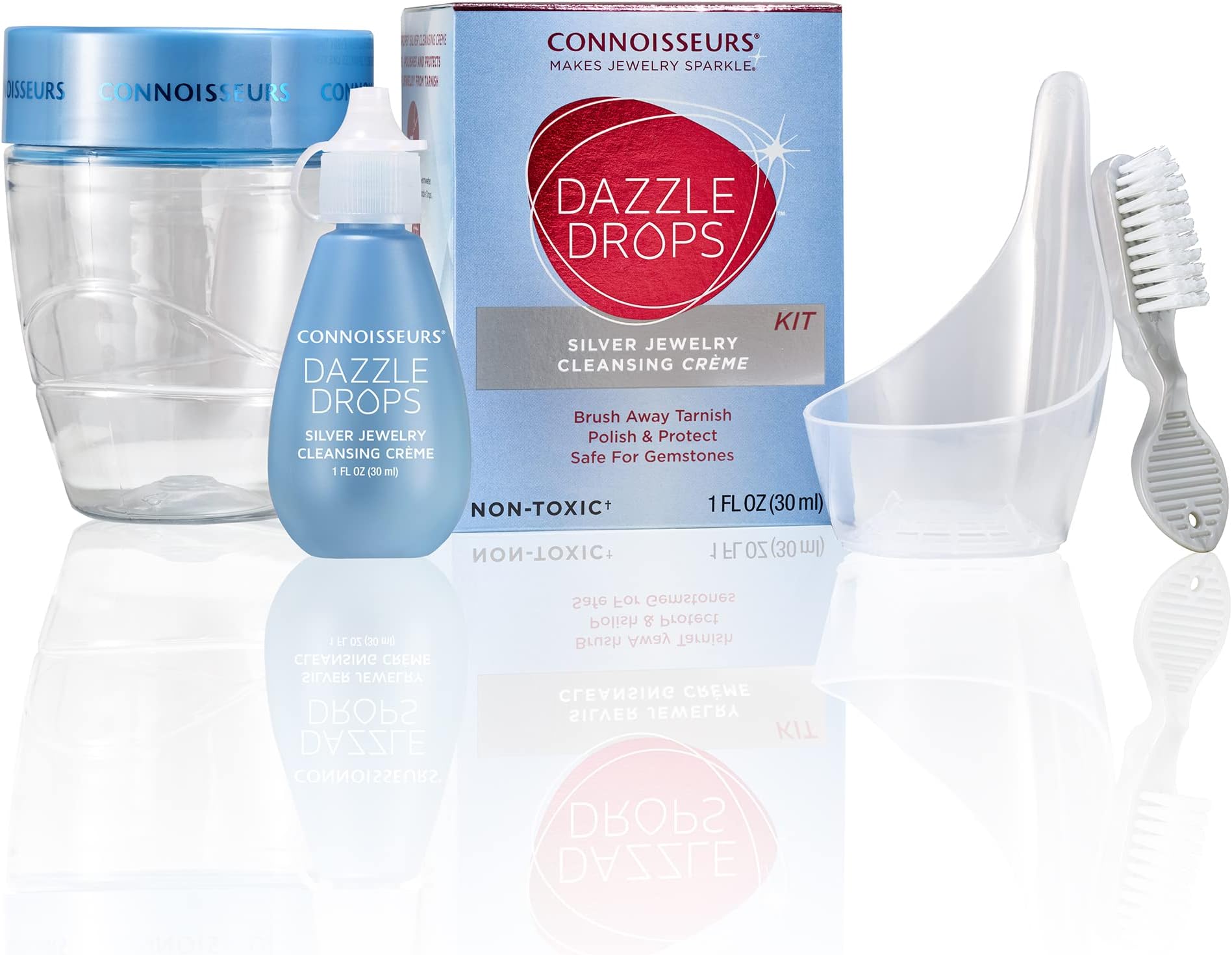 Connoisseurs Silver Cleaner for Jewellery | Dazzle Drops Silver Polish for Removing Dirt & Preventing Tarnish | Jewellery Cleaner Solution