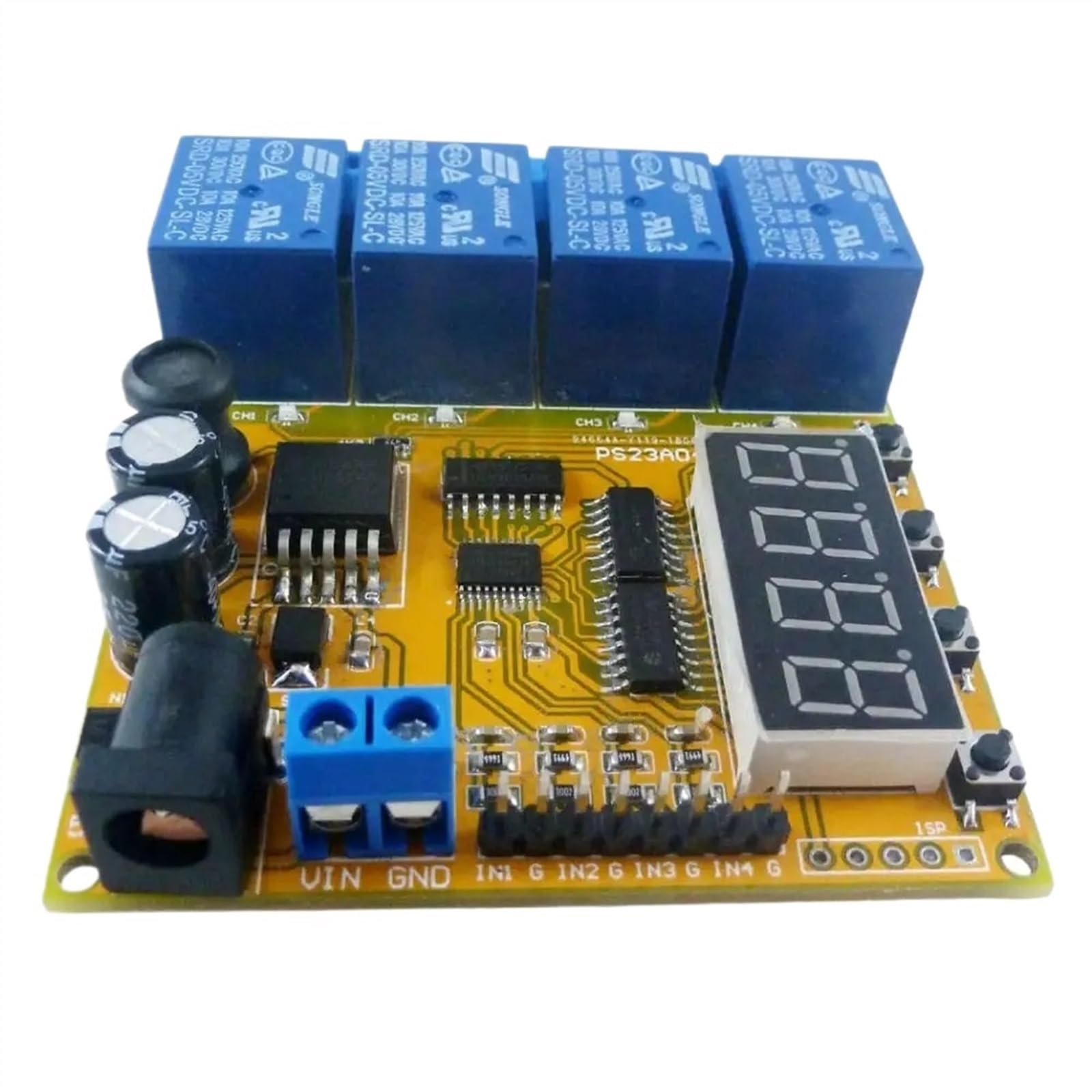 Relé de control de voltaje de 4 canales de doble potencia DC 7-25V/DC 5V Batería de litio Placa de protección de carga y descarga de batería de automóvil