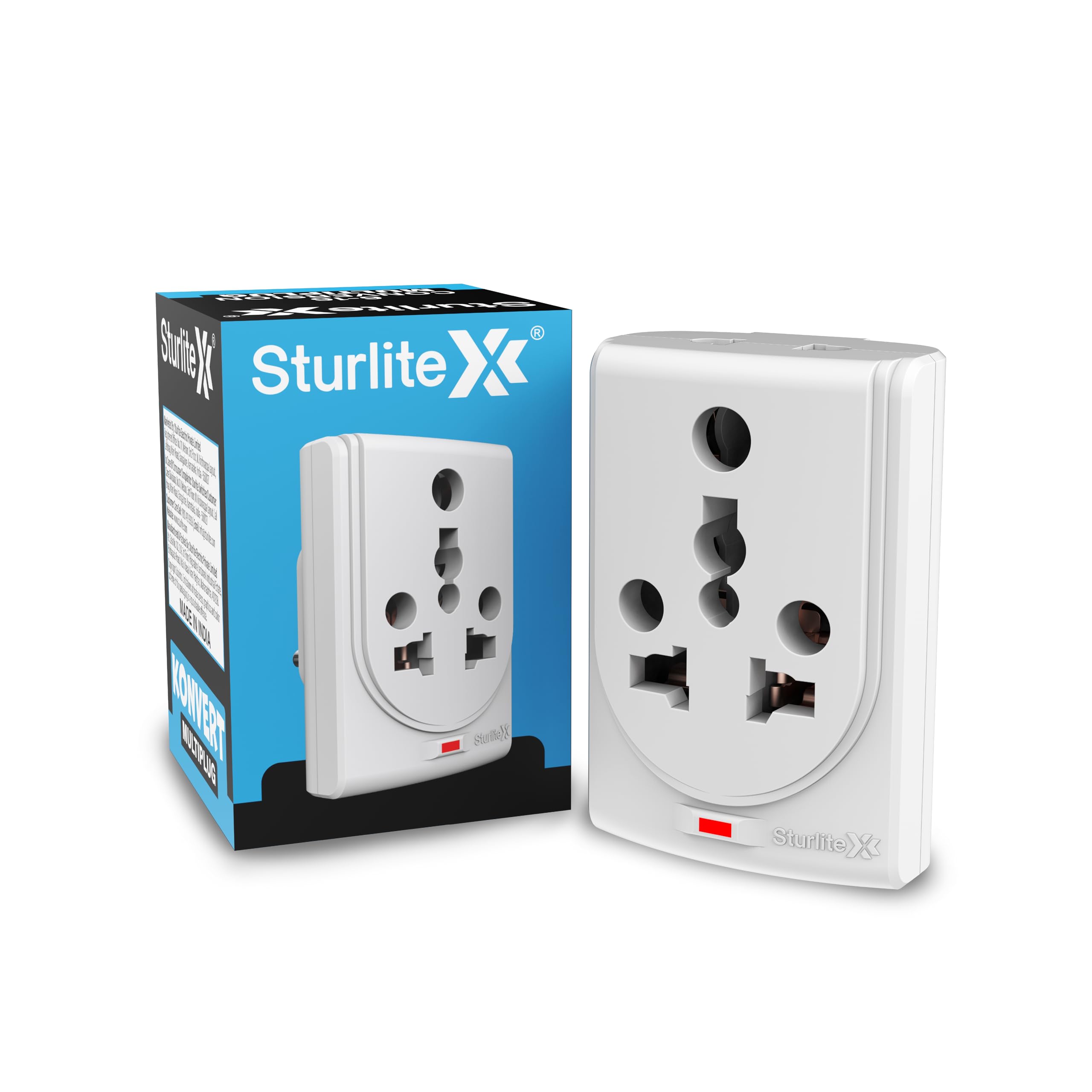 Sturlite Konvert Multiplug| 6-16 Conversion| Universal AC Travel Adapter|6Amp 240V| ABS Strong Body Socket (Pack of 1)-picture-43