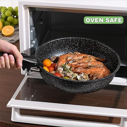 Miniatura 6 de Juego de ollas y sartenes, antiadherentes con mango desmontable, juego de utensilios de cocina de inducción con mango extraíble, utensilios de