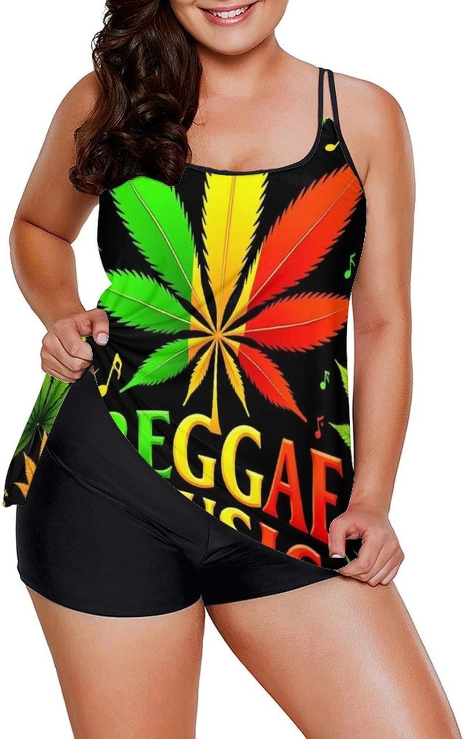 Women Two Piece Swimsuit Monokini Backless V Neck Swimdress Retro Beachwear