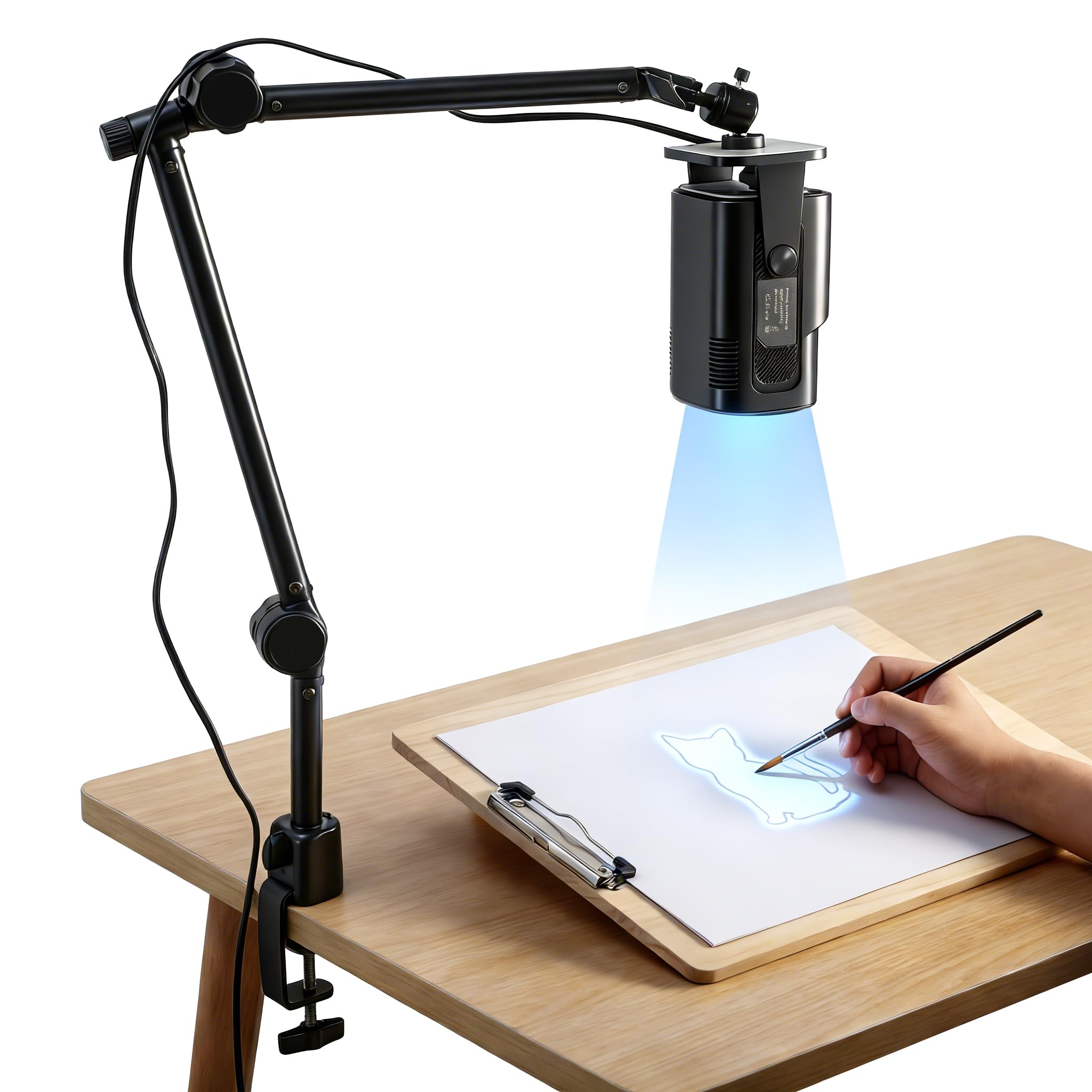 MACTANO Kunstprojektor zum Nachzeichnen, Smart Art Skizzenprojektor zum Zeichnen, Malen, Telefon, kompatibel für Künstler und Erwachsene, auf Leinwand Wandkunst