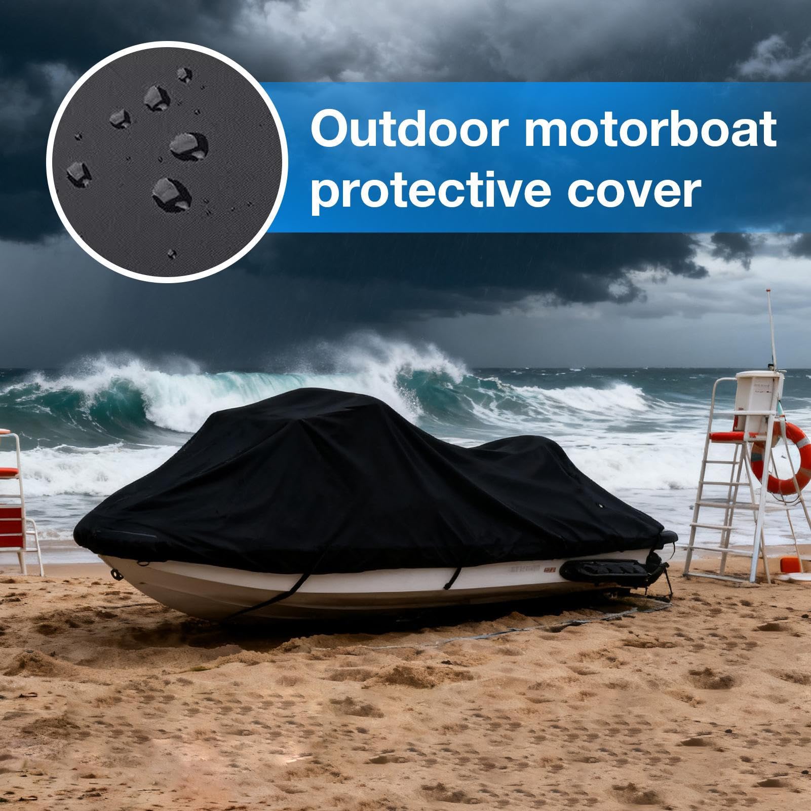 Copertura Barca Tessuto Oxford Resistente Ai Raggi UV Per La Protezione | Copertura Per Imbarcazioni Per Appassionati Di Sport Acquatici E Aziende Di Noleggio Marittimo