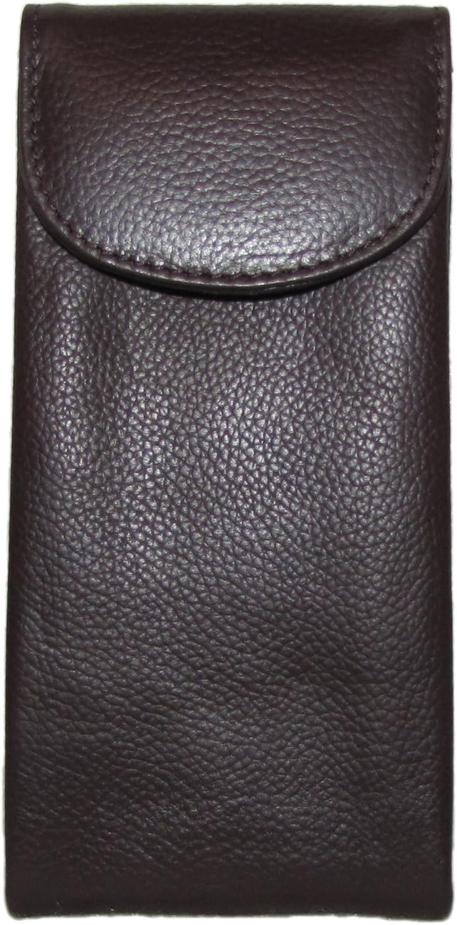 ili New York 6470 Leather Double Eyeglass Holder (Brown)