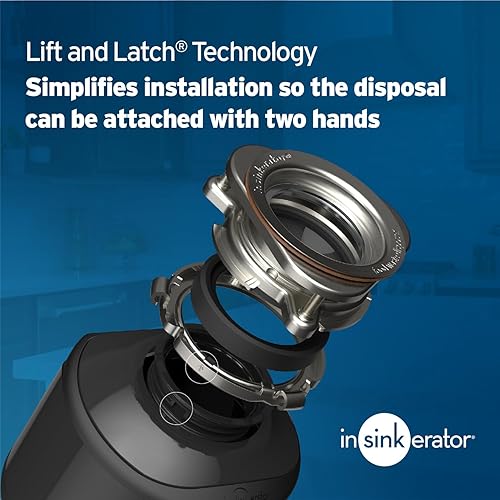 InSinkErator Garbage Disposal with Power Cord, Badger 1, Standard Series, 1/3 HP Continuous Feed, Black(Disposal)
