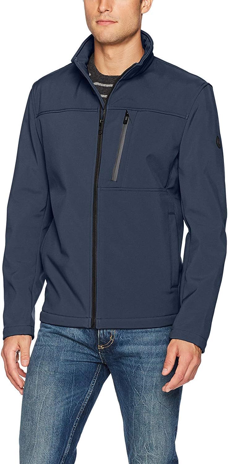 Calvin Klein Men's Water Resistant Soft Shell Open Bottom Jacket (Standard and Big & Tall)