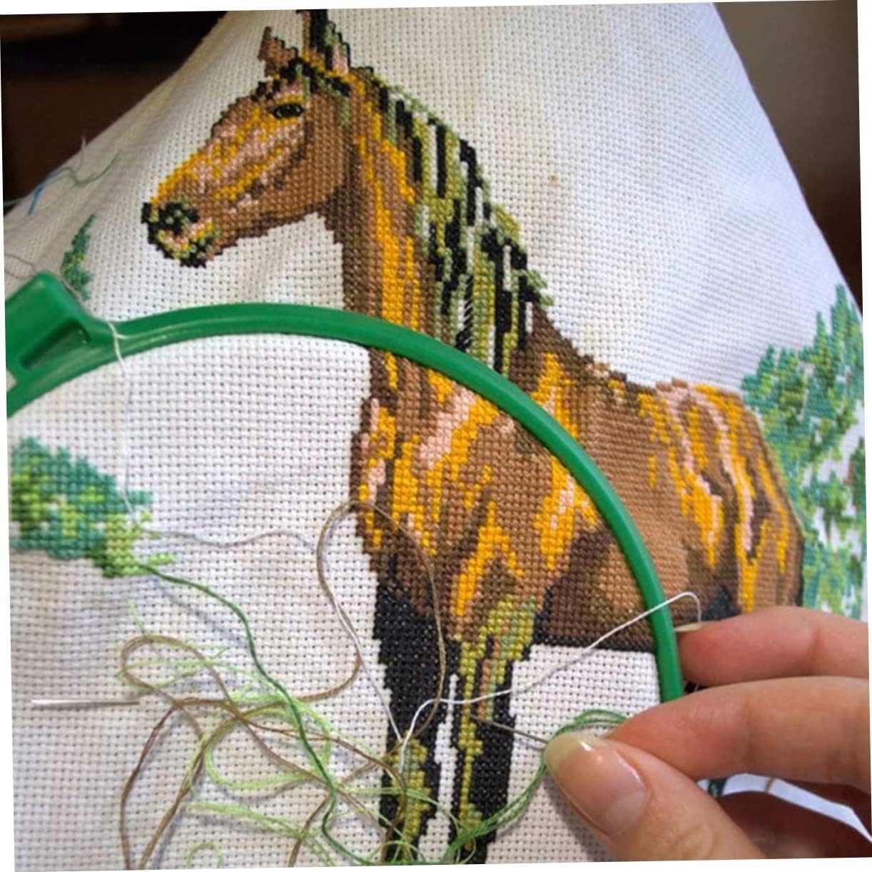 Gadpiparty 8Pcs Cross Stitch Gridding Easy to Use Embroidery Cloth for DIY Crafts Suitable for Needlework Tablecloths and Handbags