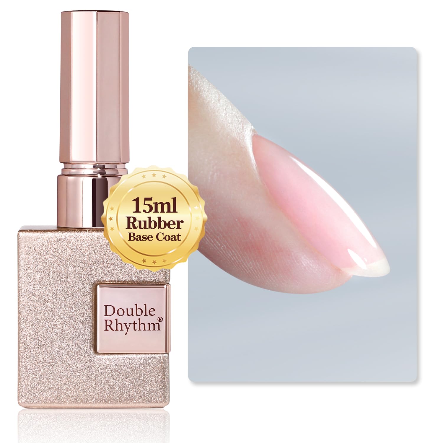 Double Rhythm 0.52Oz Nail Strengthener Rubber Gel Polish