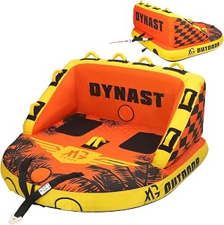 Towable Tubes for Boating,1-4 Person Water Sport Towables for Boat to Pull,Heavy-Duty Front & Back Tow Points Inflatable Boat Tube,Super Sofa Tubes with Stronger 840D Nylon Cover