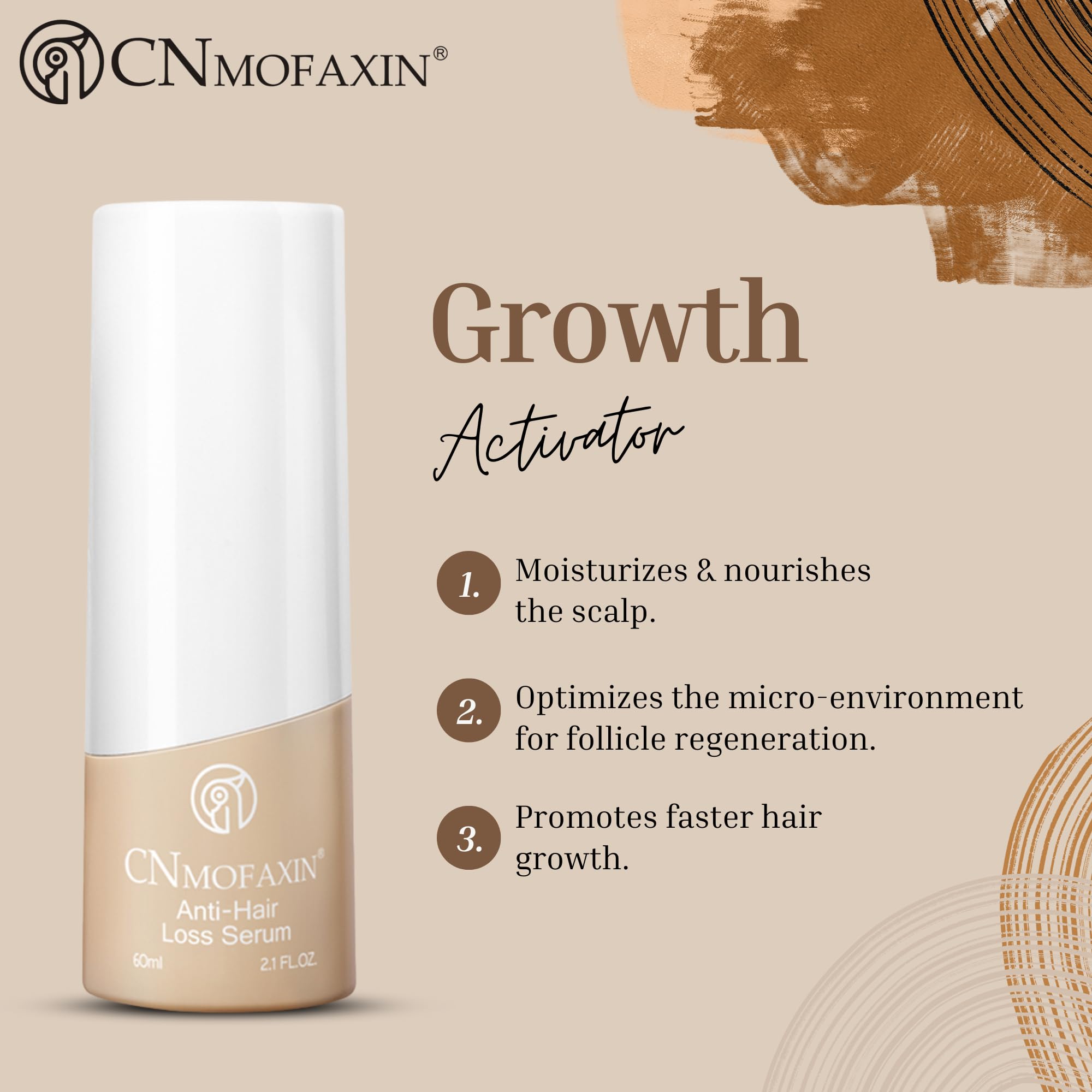 CNMOFAXIN Hair Growth Serum 60ml, Anti Hair Loss Treatment for Women & Men - Image 2